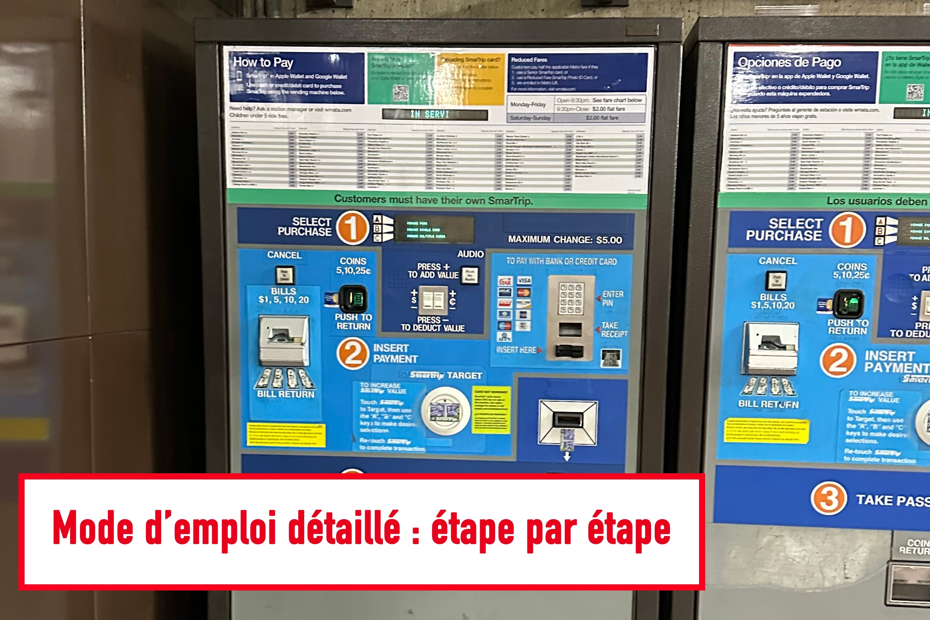 L'achat de la SmarTrip® Card étape par étape